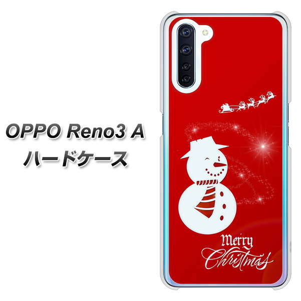 OPPO Reno3 A XA802 ウインク雪だるま ハードケース 背面印刷