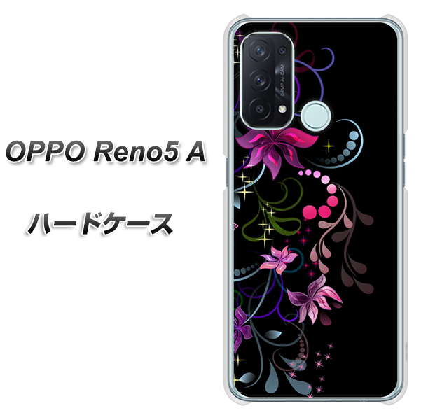OPPO Reno5 A 263 闇に浮かぶ華 ハードケース 背面印刷