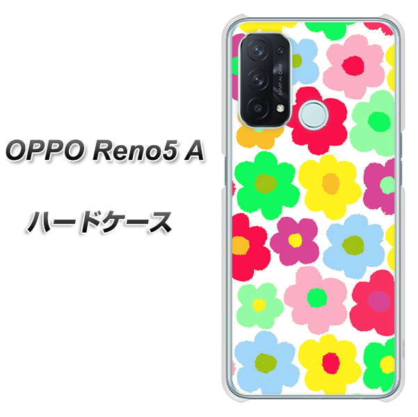 OPPO Reno5 A 758 ルーズフラワーカラフル ハードケース 背面印刷