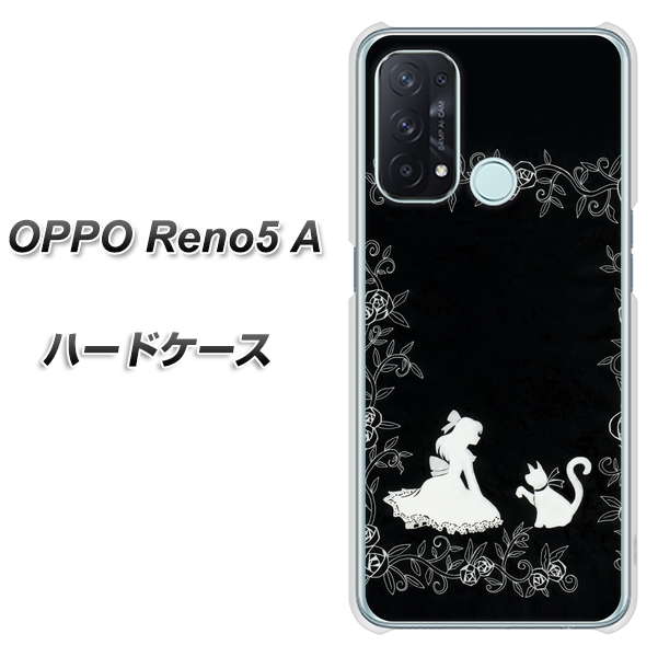OPPO Reno5 A 1097 お姫様とネコ（モノトーン） ハードケース 背面印刷