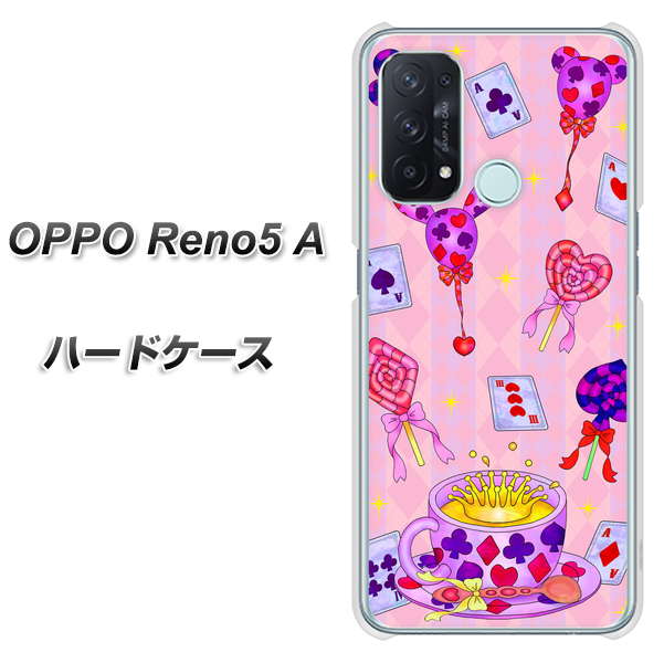 OPPO Reno5 A AG817 トランプティー（ピンク） ハードケース 背面印刷