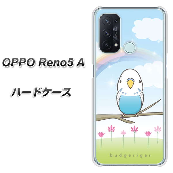 OPPO Reno5 A SC839 セキセイインコ ブルー ハードケース 背面印刷
