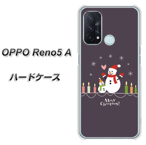 OPPO Reno5 A XA809 雪だるまの親子 ハードケース 背面印刷
