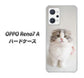 OPPO Reno7 A VA803 まっていますネコ ハードケース 背面印刷