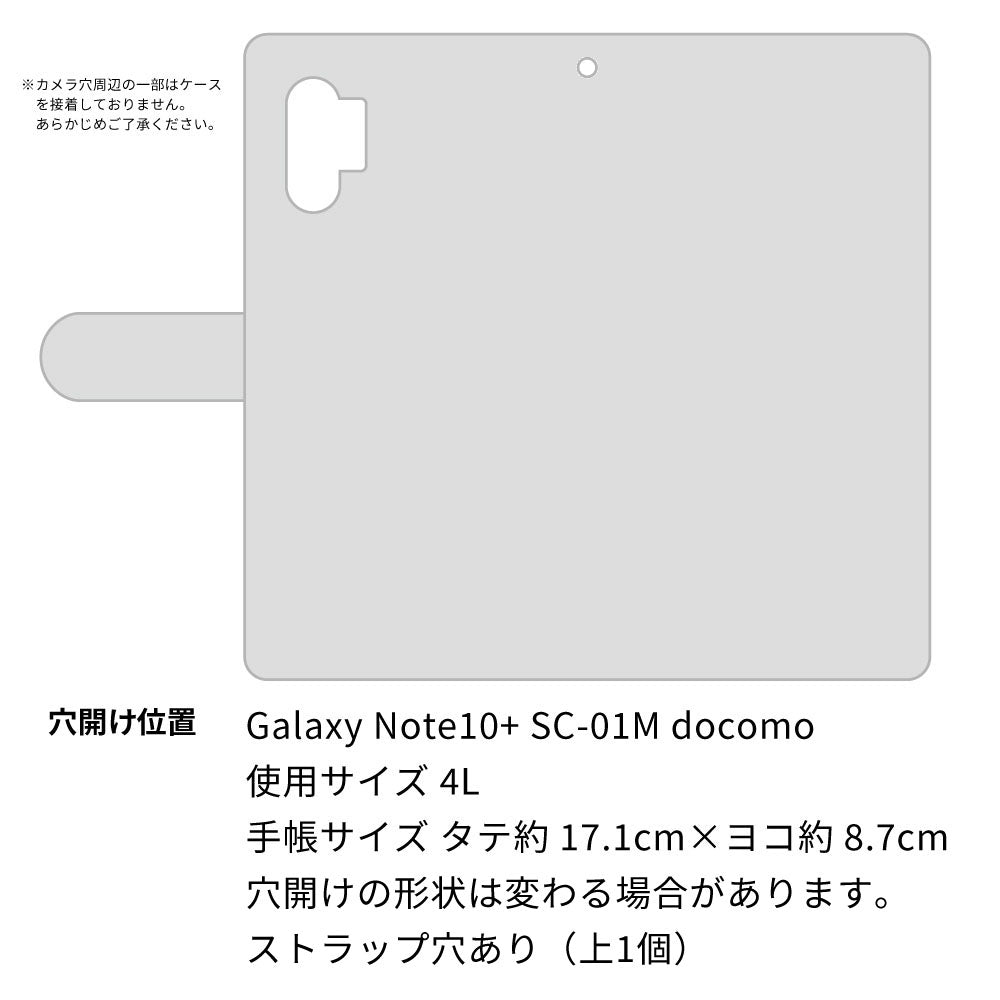 docomo ギャラクシー ノート10+ SC-01M 高画質仕上げ プリント手帳型ケース(通常型)【SC872 リバティプリント プレスドフラワー（グリーン）】