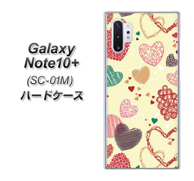 Galaxy Note10+ SC-01M docomo 480 素朴なハート ハードケース 背面印刷