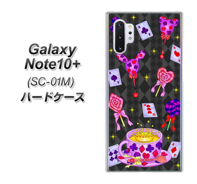Galaxy Note10+ SC-01M docomo AG818 トランプティー（黒） ハードケース 背面印刷