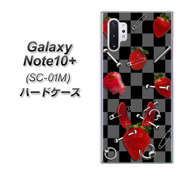 Galaxy Note10+ SC-01M docomo AG833 苺パンク（黒） ハードケース 背面印刷