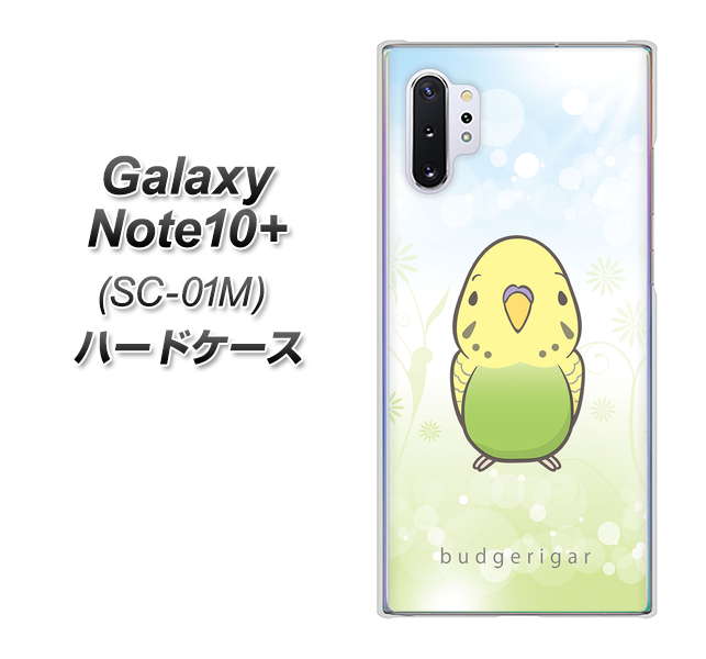 Galaxy Note10+ SC-01M docomo SC838 セキセイインコ グリーン ハードケース 背面印刷