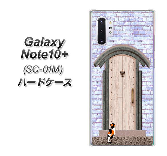 Galaxy Note10+ SC-01M docomo YA952 石ドア02 素材クリア ハードケース 背面印刷