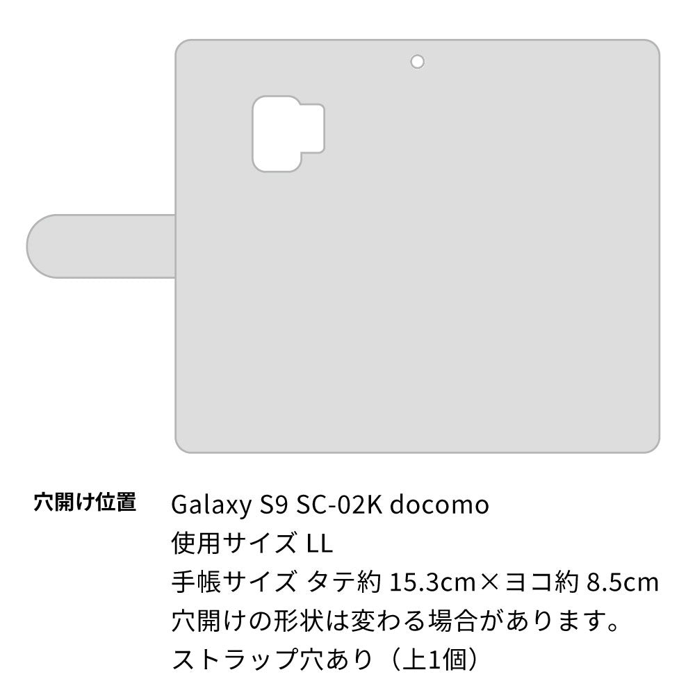 Galaxy S9 SC-02K docomo 高画質仕上げ プリント手帳型ケース(薄型スリム)水竜