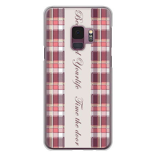Galaxy S9 SC-02K docomo ピンクチェック ハードケース 背面印刷