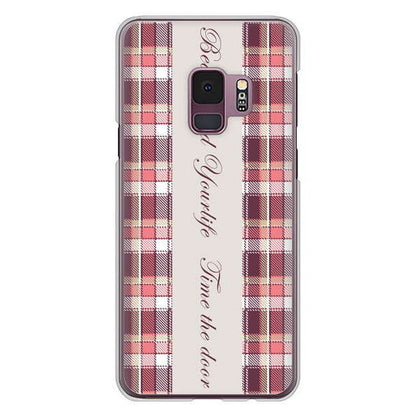Galaxy S9 SC-02K docomo ピンクチェック ハードケース 背面印刷