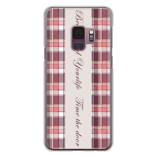 Galaxy S9 SC-02K docomo ピンクチェック ハードケース 背面印刷
