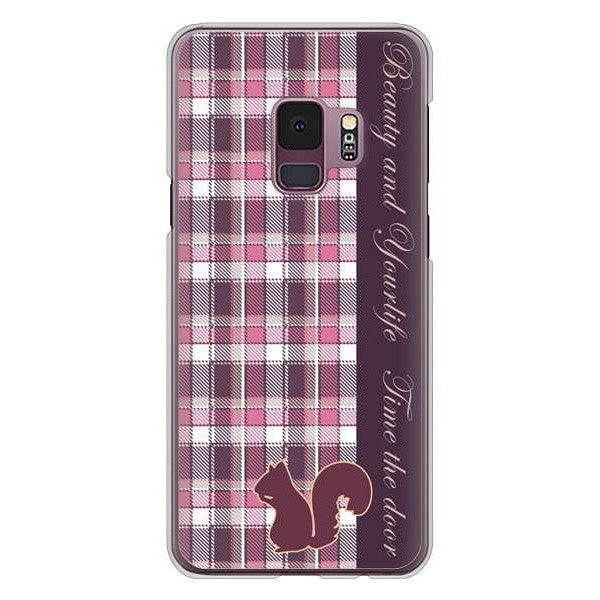 Galaxy S9 SC-02K docomo ピンクチェック ハードケース 背面印刷