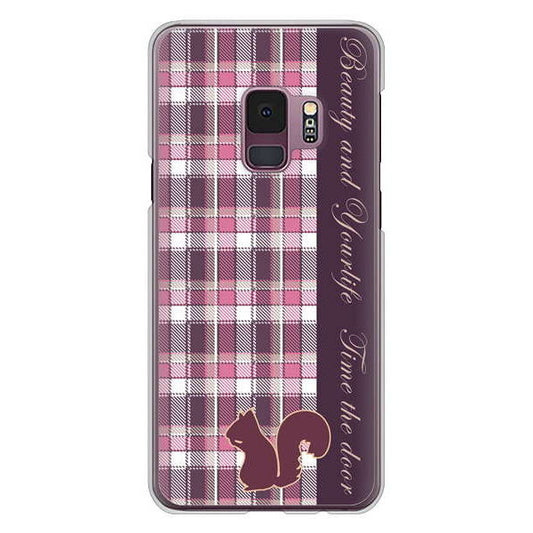 Galaxy S9 SC-02K docomo ピンクチェック ハードケース 背面印刷