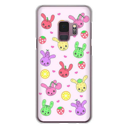 Galaxy S9 SC-02K docomo むかいあぐる フルーツうさぎのブルーラビッツ ハードケース 背面印刷