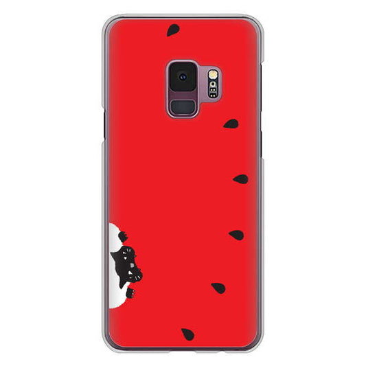 Galaxy S9 SC-02K docomo すいかをかじるネコ ハードケース 背面印刷