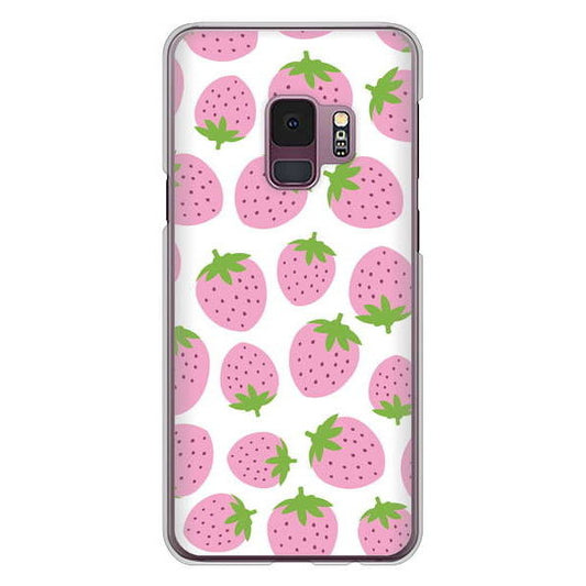 Galaxy S9 SC-02K docomo 小さいイチゴ模様 ハードケース 背面印刷