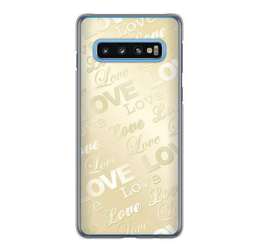 Galaxy S10 SC-03L docomo エンボス風LOVEリンク ハードケース 背面印刷