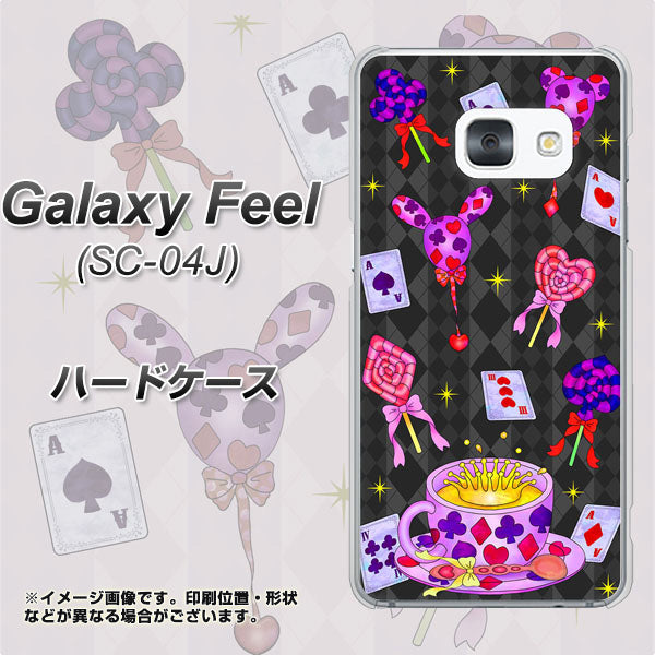 Galaxy Feel SC-04J docomo AG818 トランプティー（黒） ハードケース 背面印刷