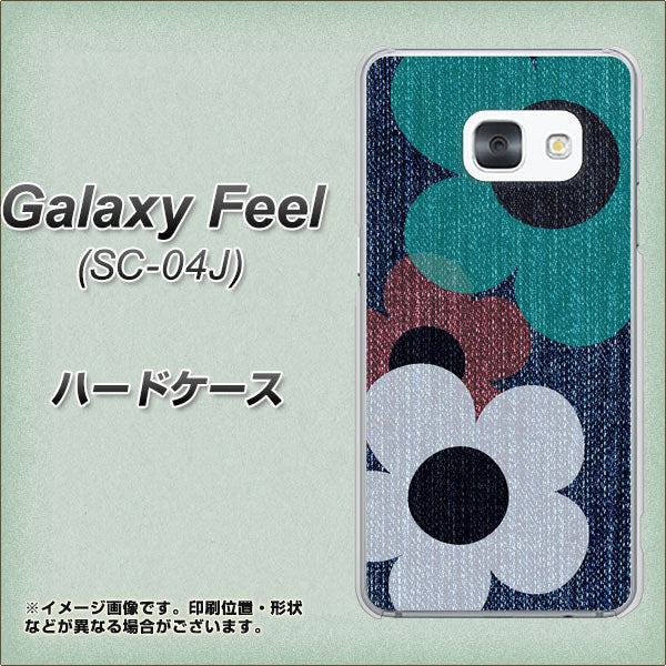 Galaxy Feel SC-04J docomo EK869 ルーズフラワーinデニム風 ハードケース 背面印刷