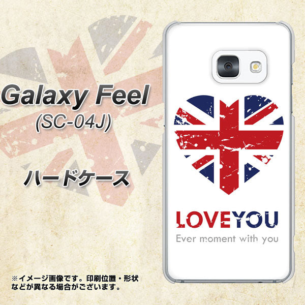 Galaxy Feel SC-04J docomo SC803 ユニオンジャック ハートビンテージ ハードケース 背面印刷