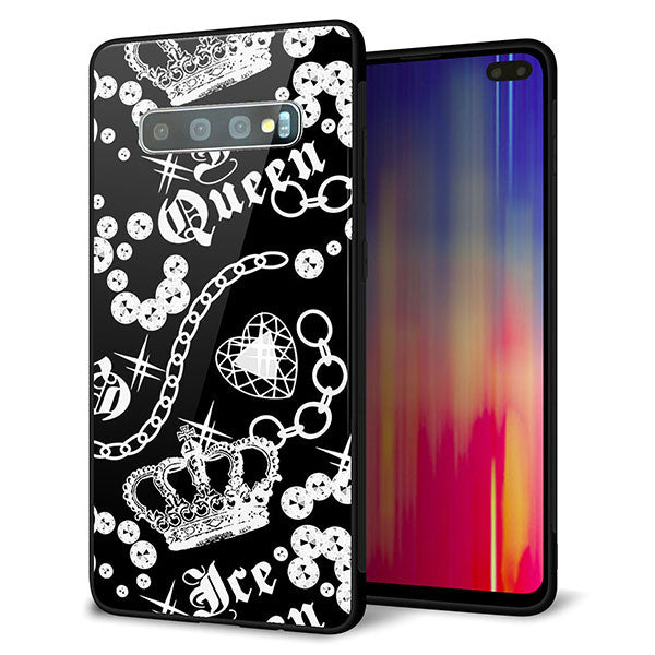 Galaxy S10+ SC-04L docomo 強化ガラス＆TPUスマホケース ガラプリ【187 ゴージャス クラウン】