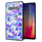 Galaxy S10+ SC-04L docomo 強化ガラス＆TPUスマホケース ガラプリ【SC875 リバティプリント プレスドフラワー（ブルー）】