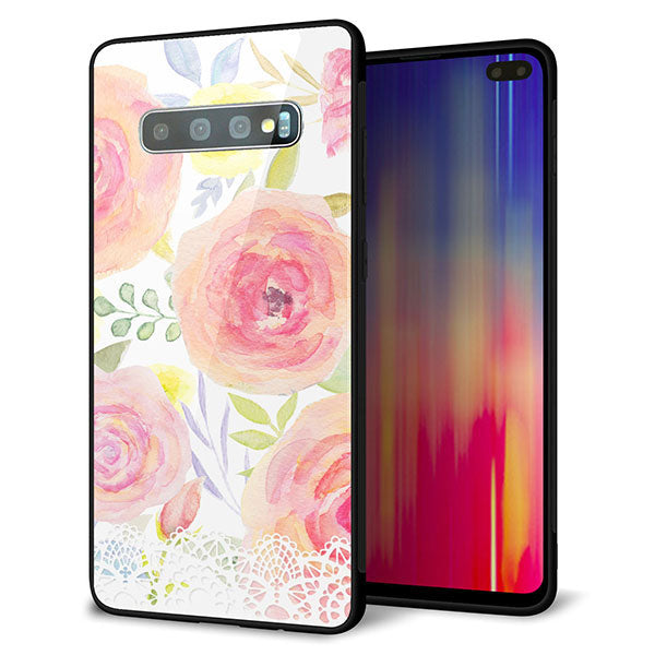 Galaxy S10+ SC-04L docomo 強化ガラス＆TPUスマホケース ガラプリ【SC945 ドゥ・パフューム３】