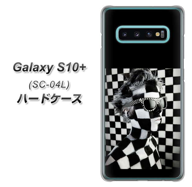Galaxy S10+ SC-04L docomo 357 bk&wh ハードケース 背面印刷
