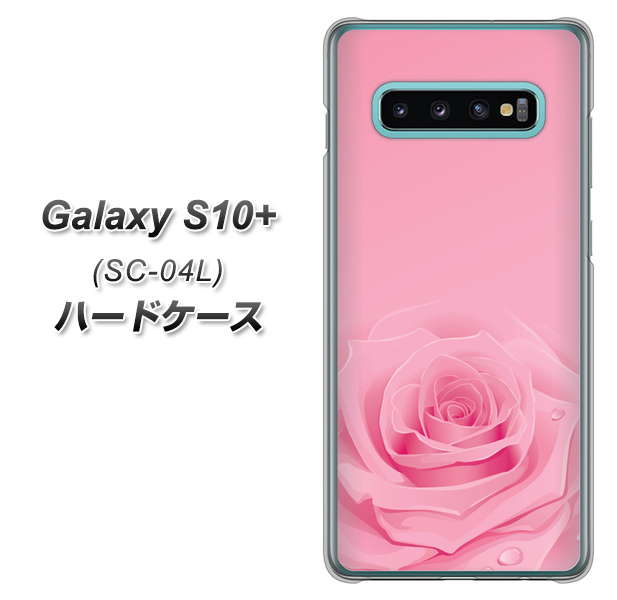 Galaxy S10+ SC-04L docomo 401 ピンクのバラ ハードケース 背面印刷