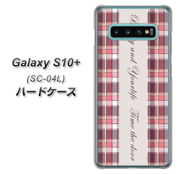 Galaxy S10+ SC-04L docomo 518 チェック柄besuty ハードケース 背面印刷