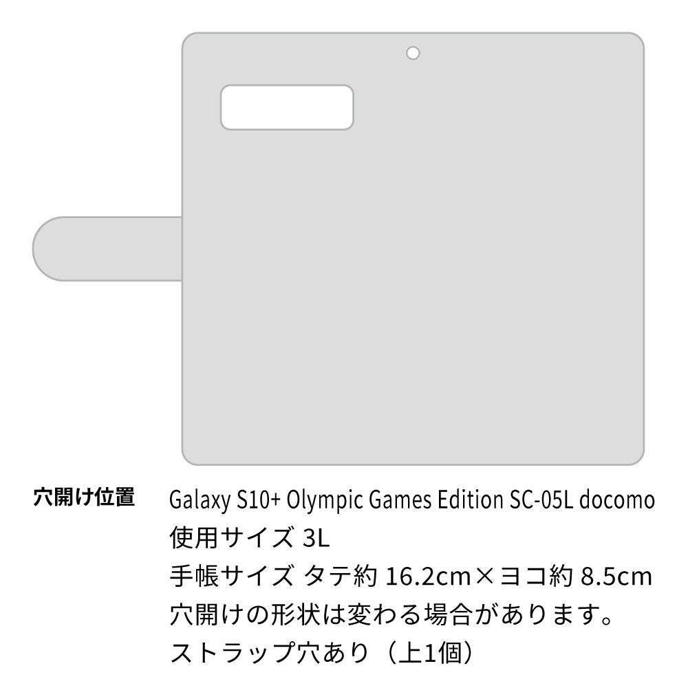 docomo ギャラクシー S10+ オリンピック限定モデル SC-05L 高画質仕上げ プリント手帳型ケース(通常型)【YD973 シーズー02】