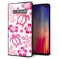 Galaxy S10+ Olympic Games Edition SC-05L docomo 強化ガラス＆TPUスマホケース ガラプリ【SC879 ハワイアンアロハホヌ（ピンク）】