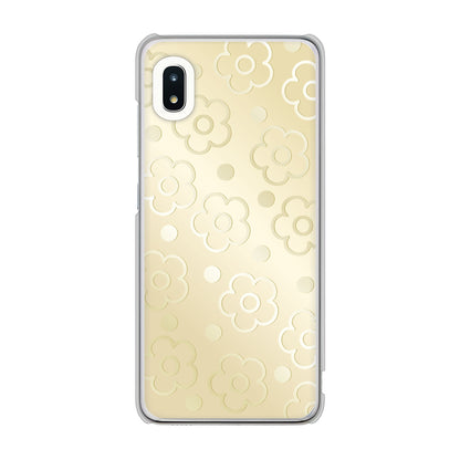 Galaxy A21 SC-42A docomo エンボス風デイジーシンプル ハードケース 背面印刷