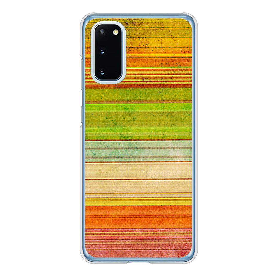 Galaxy S20 5G SC-51A docomo 1324 ビンテージボーダー（色彩） ハードケース 背面印刷