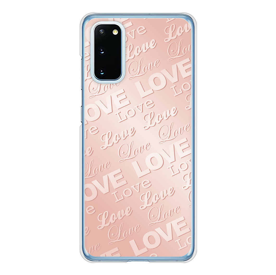 Galaxy S20 5G SC-51A docomo 高画質仕上げ 背面印刷 ハードケース エンボス風LOVEリンク