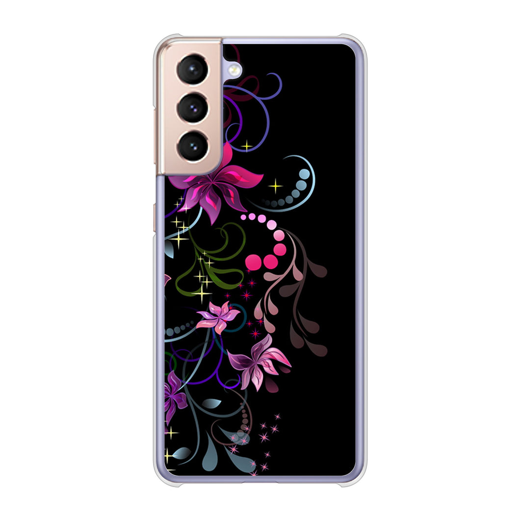 Galaxy S21 5G SC-51B docomo 263 闇に浮かぶ華 ハードケース 背面印刷