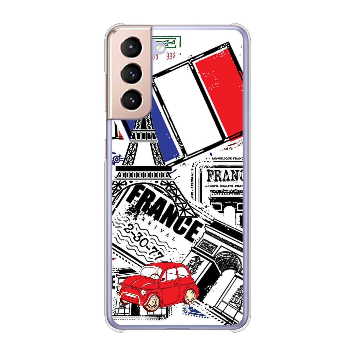 Galaxy S21 5G SC-51B docomo LOVE フランス ハードケース 背面印刷