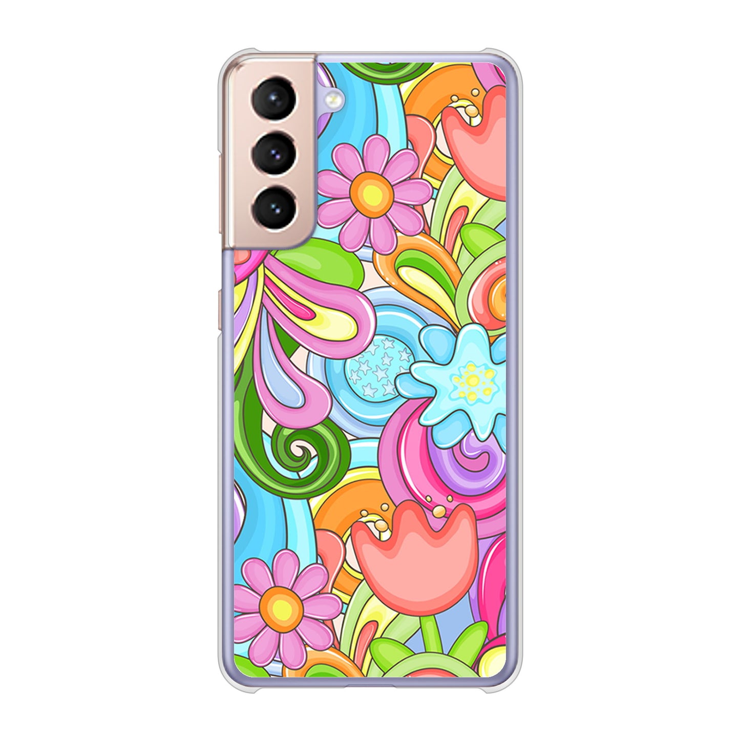 Galaxy S21 5G SC-51B docomo 713 ミラクルフラワー ハードケース 背面印刷