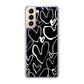 Galaxy S21 5G SC-51B docomo 1124 ハート BK＆WH ハードケース 背面印刷