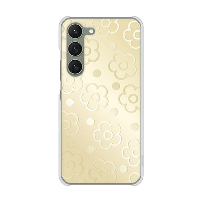 Galaxy S23 SC-51D docomo エンボス風デイジーシンプル ハードケース 背面印刷
