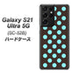 Galaxy S21 Ultra 5G SC-52B docomo 1352 シンプルビッグ水色茶 ハードケース 背面印刷