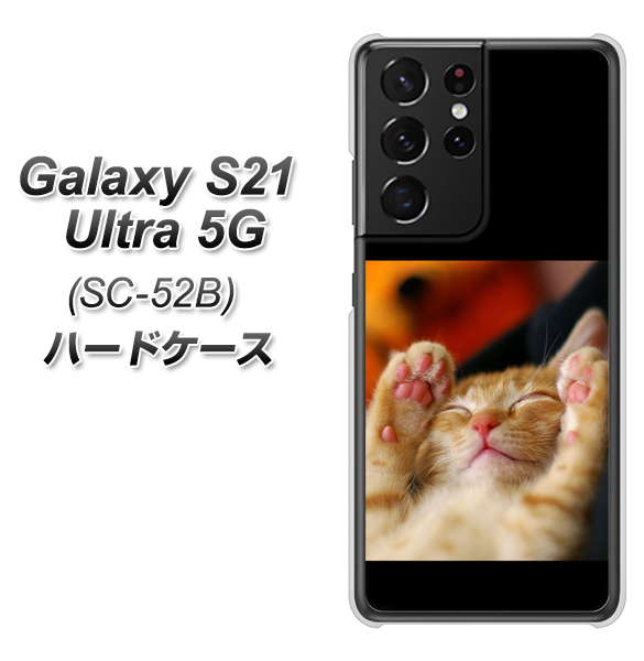 Galaxy S21 Ultra 5G SC-52B docomo VA804 爆睡するネコ ハードケース 背面印刷