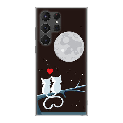 Galaxy S23 Ultra SC-52D docomo 夜とネコ ハードケース 背面印刷