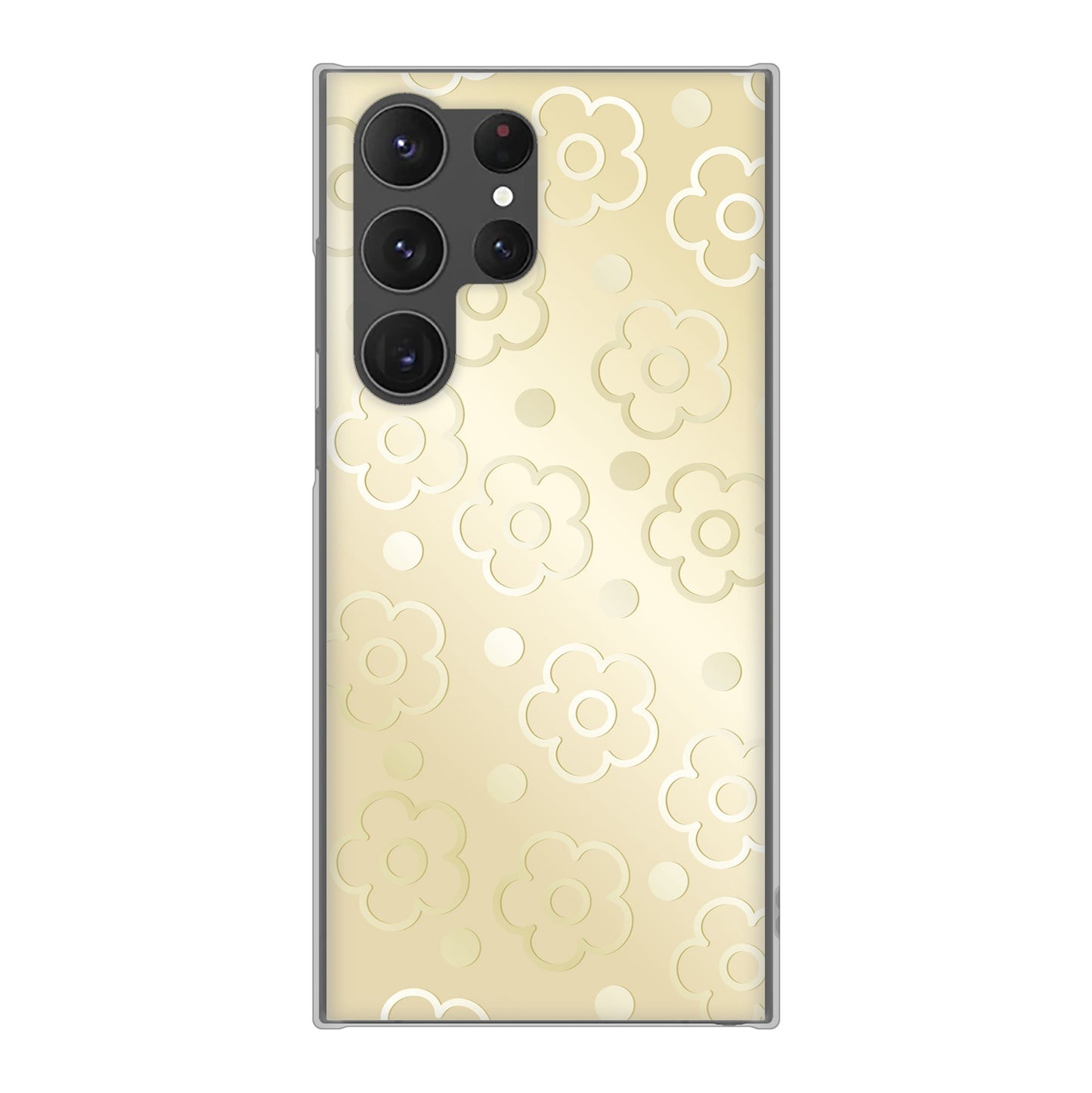 Galaxy S23 Ultra SC-52D docomo エンボス風デイジーシンプル ハードケース 背面印刷