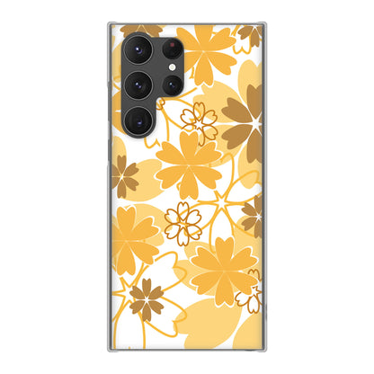 Galaxy S23 Ultra SC-52D docomo 重なり合う花 ハードケース 背面印刷