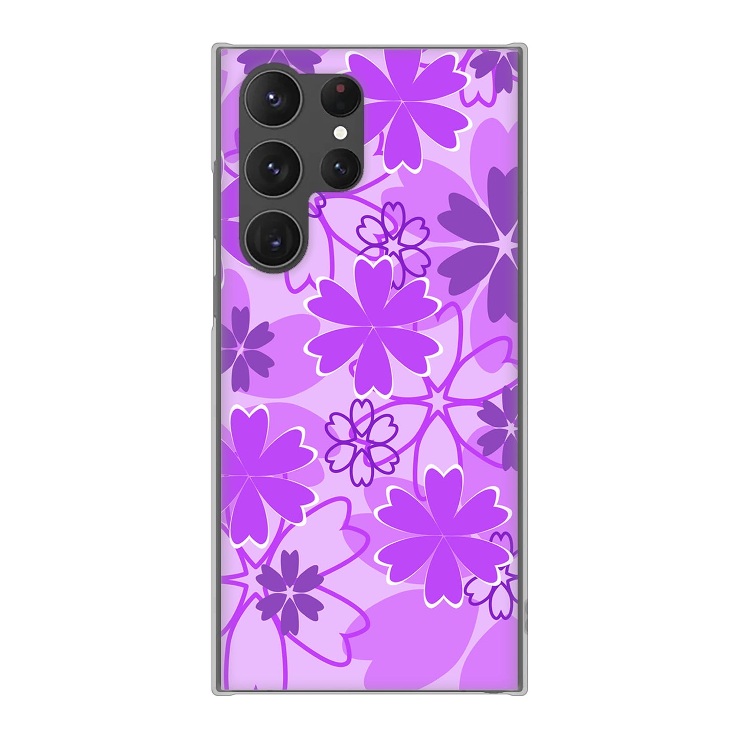 Galaxy S23 Ultra SC-52D docomo 重なり合う花 ハードケース 背面印刷