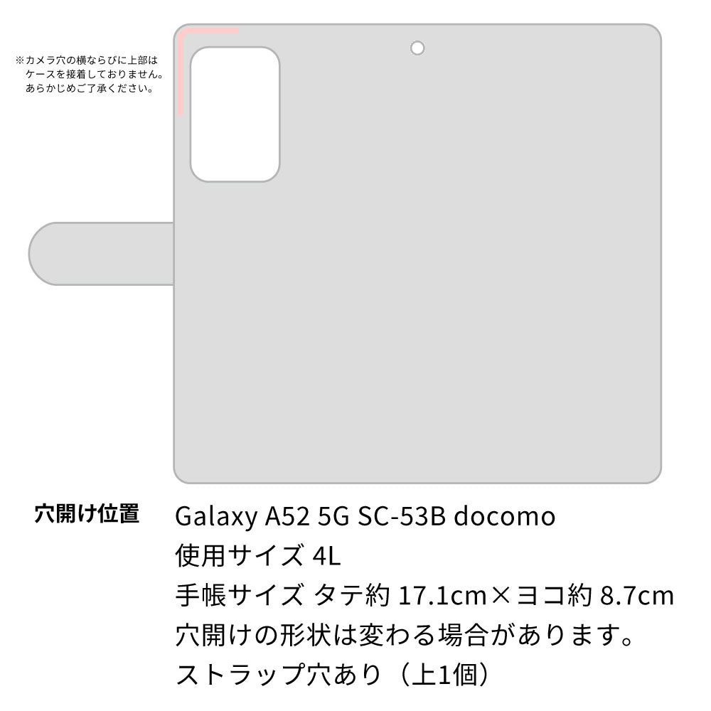 Galaxy A52 5G SC-53B 高画質仕上げ プリント手帳型ケース(通常型)レインボー